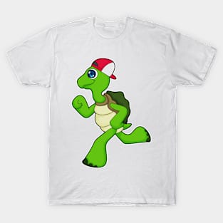 Turtle as Runner with Cap T-Shirt